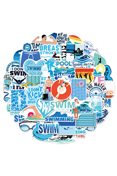 Choice ملصقات سباحة متعددة الألوان، 50 قطعة، سلسلة ملصقات سباحة، ملصقات DIY، ...