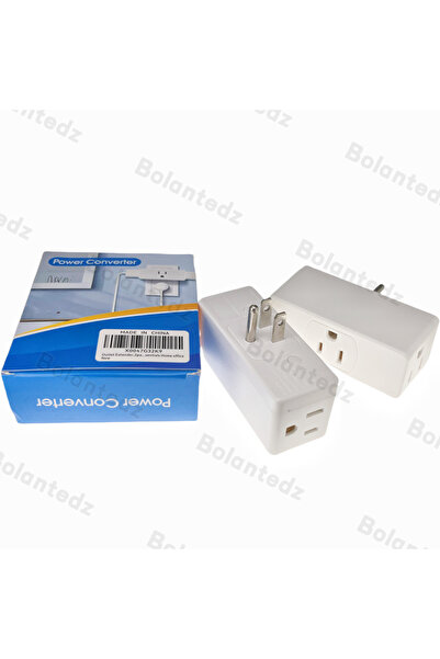 Choice أبيض قطعتان/مجموعة من موسعات منافذ الطاقة متعددة المقابس الأمريكية بثلاثة دبابيس مع 3 منافذ تيار متردد ومقبس حائطي للمنزل