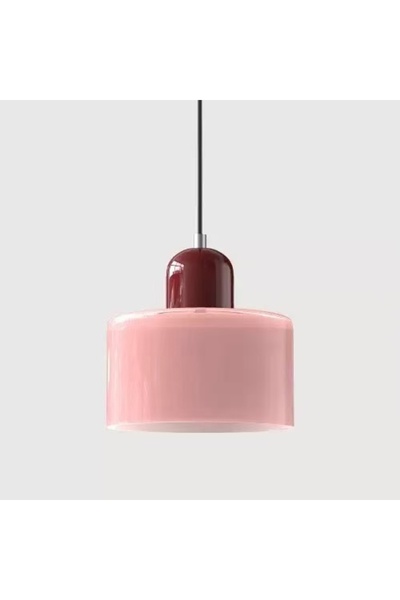 Choice ثريا صغيرة من الزجاج الملون باللون الأبيض الدافئ الوردي 1 لتزيين غرفة ...