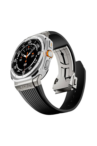 Choice سوار رياضي أسود من التيتانيوم لساعة Galaxy Watch Ultra 7 مقاس 47 مم مع...