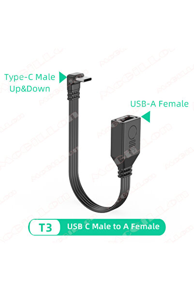 Choice كابل محول USB من النوع C إلى النوع C بطول 5 سم T3 من USB C M إلى USB F...