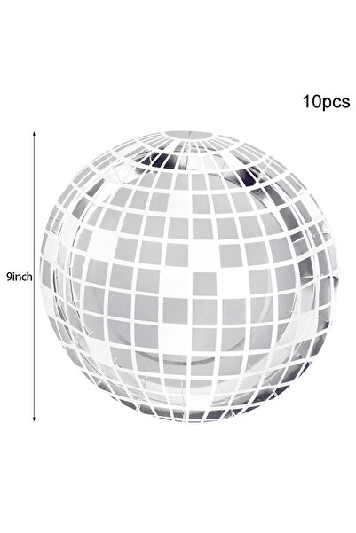 Choice 10 قطع من أطباق ورقية للاستخدام مرة واحدة، مقاس 9 بوصات، بتصميم كرة دي...
