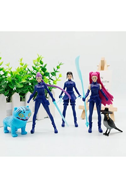 Choice ٥ قطع - ٥ قطع/مجموعة من مجسمات صائدي الشياطين من فرقة كيبوب. دمية صغيرة من لعبة ديربي، نمر، رومي، ميرا، زوي، سوسي.