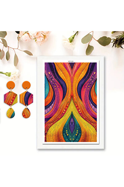 Choice 6 ورق نقل طين البوليمر، زهور/مجردة، سائل/هندسة/موضوع عيد الميلاد، قابل...