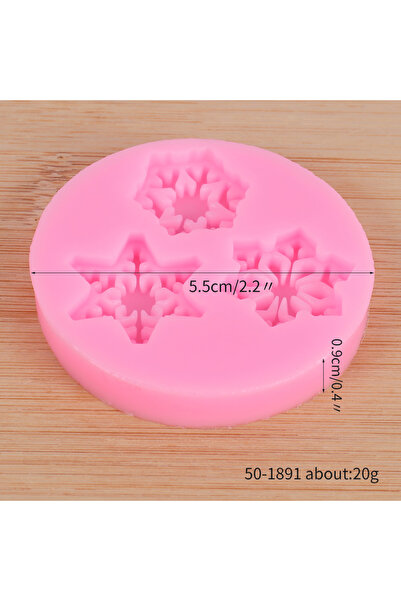 Choice 50-1891-A قالب راتنج سيليكون على شكل ندفة ثلج لعيد الميلاد، فوندان ندف...