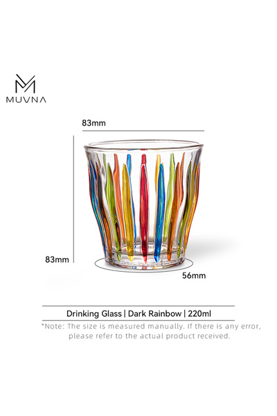 Choice Dark Rainbow 220ml MUVNA Glass Coffee Cup 100ml 160ml 220ml 320ml Espr...