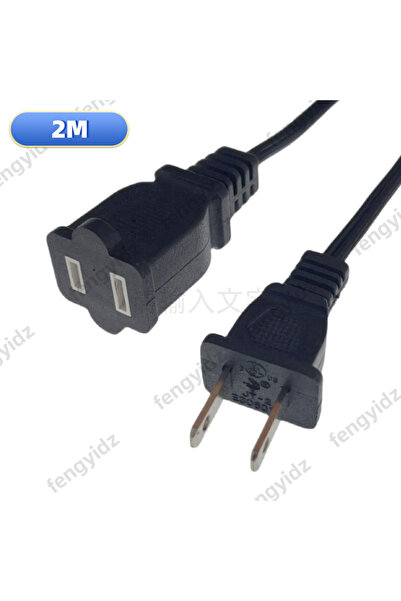 Choice 2M US Canada 2-prong Male To Female Power Extension Cable, NEMA 1-15P ...