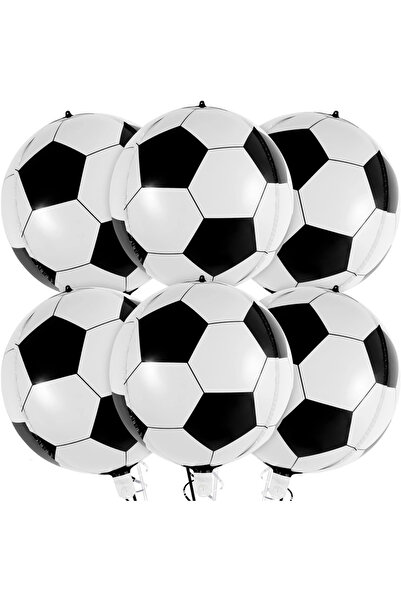Choice 6Pcs 18inch Black White 6Pcs Huge 18 Inch Soccer Balloons 4D Soccer Ba...