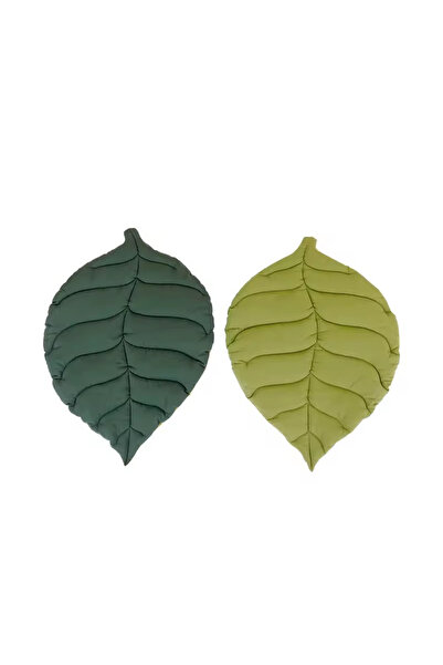 Choice بساط سرير قطط أخضر ناعم من القطن على شكل ورقة شجر للقطط الصغيرة والجرا...