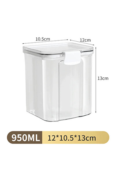Choice White 950ML 1PC Sealed Jar Airtight Container Grain Pasta Storage Box ...