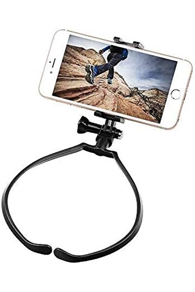 Choice Black Hands Free Wearable Neck Hanging Lazy Mobile Phone Holder First Perspective Recording of Life