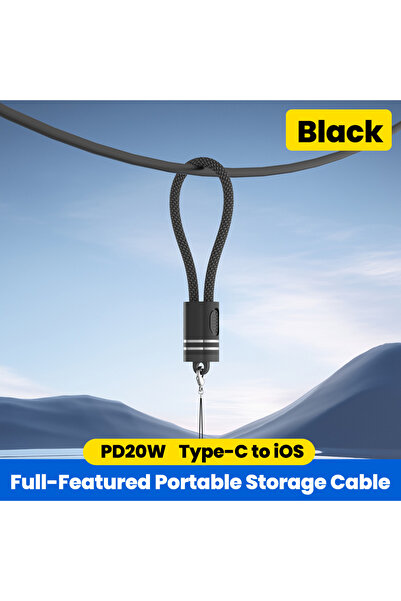 Choice 27W C-L Black Olaf 60W Keychain Type C to Type C Cable Power Bank Shor...