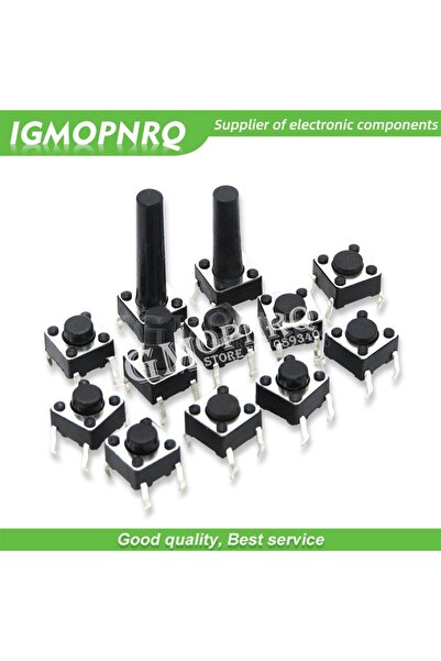 Choice8 6x6x5mm 50PCS DIP 4Pin 6*6 Micro Tact Push Button Switches 6x6x4.3/5/...