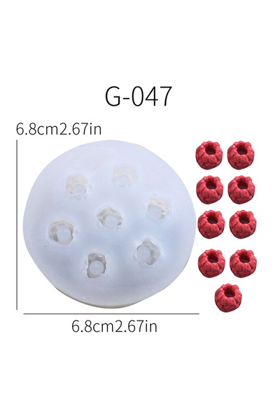 Choice قالب سيليكون على شكل توت العليق GS-047-أبيض، أداة خبز لتزيين كعكة الشو...