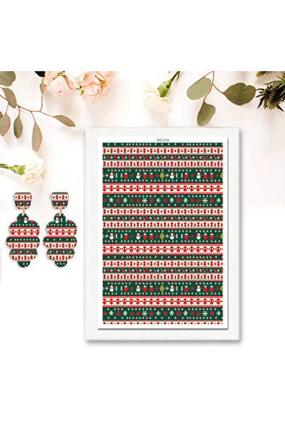 Choice 25 ورق نقل طين البوليمر، زهور/مجردة، سائل/هندسة/موضوع عيد الميلاد، قاب...