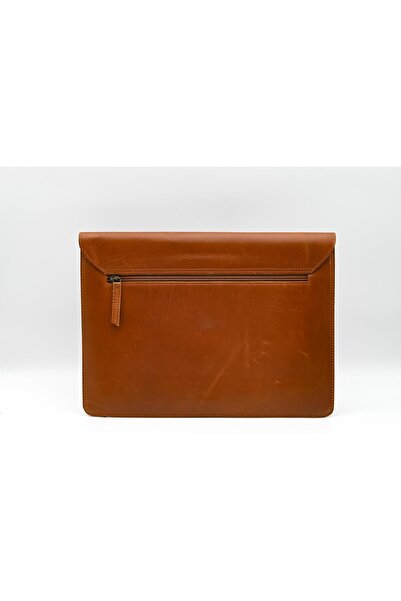 karenzi Handcrafted Genuine Leather Laptop Pouch Sleeve - Velvet Lined & Charger Pocket