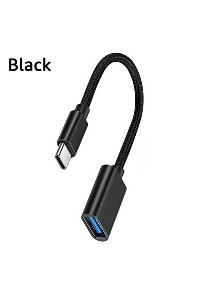 Choice كابل محول OTG أسود USB 3.0 إلى موصل محول من النوع C لـ OTG Type C Data...