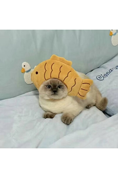 Choice Small fish Pet Fish Head Hat Puppy Kittens Knitted Hat Party Cosplay Cute Refined Cat Hat Plush Elas