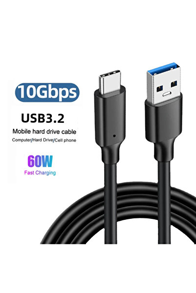 Choice كابل USB 3.2 10Gbps 3A 60W QC 3.0 من النوع C بطول 0.5 متر، كابل USB A ...