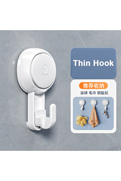 Choice خطاف رفيع قوي التحمل مزود بأكواب شفط للحمام ورفوف المناشف المقاومة للم...