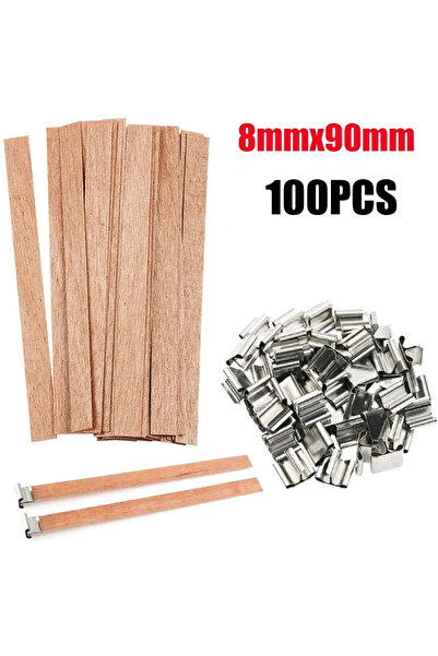 Choice 100 قطعة من شمع الصويا المصنوع يدويًا بفتيل خشبي، شمعة عطرية DIY بفتيل أحادي الاتجاه من البارافين