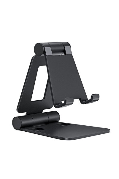 Choice1 Black Dual Folding Cell Phone Stand, Adjustable Foldable Holder for i...