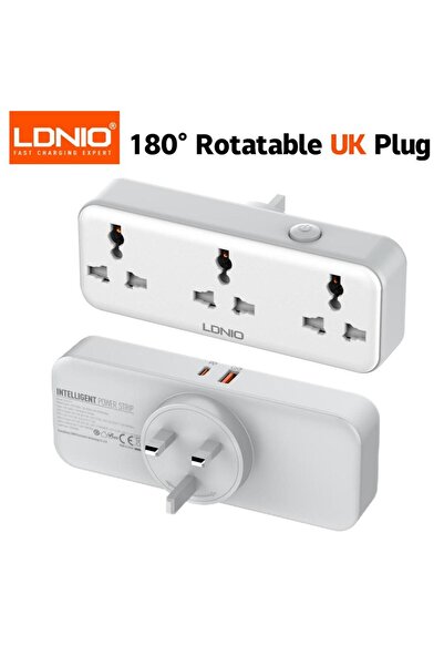 Choice قابس المملكة المتحدة، قابس الولايات المتحدة، المملكة المتحدة، الاتحاد الأوروبي، منفذ 3 مقابس، شريط طاقة حائطي متعدد المنافذ، مقبس كهربائي، منفذ USB A، منفذ USB C