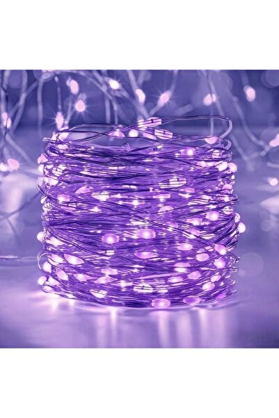 Choice سلسلة إضاءة تعمل بالبطارية بطول 5 أمتار، تحتوي على 50 مصباح LED بنفسجي...