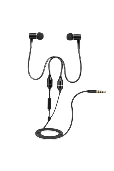 Choice سماعة رأس ستيريو للموسيقى FC12 سوداء اللون مزودة بأنبوب هوائي مقاس 3.5...