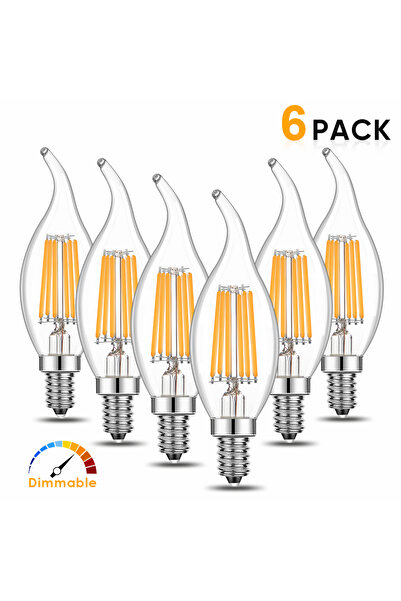 Choice 6 واط نعم 220 فولت E14 2700 كلفن 6 قطع لمبة ليد C35 عتيقة E14 220 فولت...