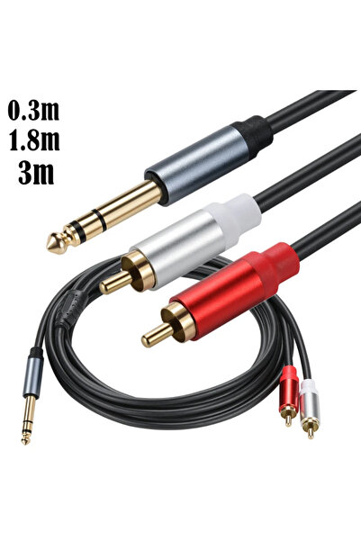 choice2 كابل صوت ستيريو BSN بطول 1.8 متر، غلاف معدني مطلي بالذهب، مزود بموصلا...