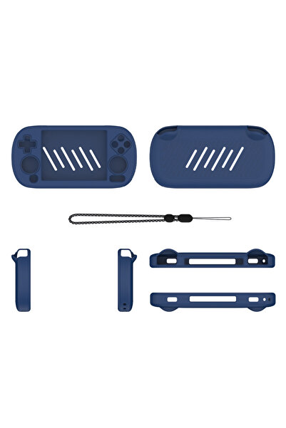 Choice غطاء أزرق لجهاز الألعاب ANBERNIC RG40XX H، جراب سيليكون مقاوم للصدمات، جراب واقي من الصدمات Lanya