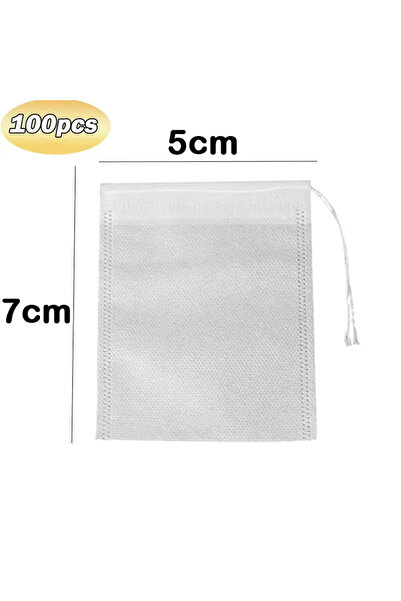choice2 5x7cm-100pcs 100Pcs Disposable Teabags Non-Woven Fabric Tea Filter Ba...