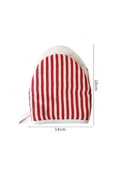 Choice قفازات مقاومة للحرارة من منقار البط السميك باللون الأحمر مناسبة لمقلاة...