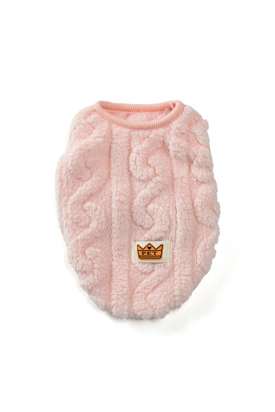 Choice ملابس شتوية دافئة للحيوانات الأليفة باللون الوردي S، معطف من الصوف للق...