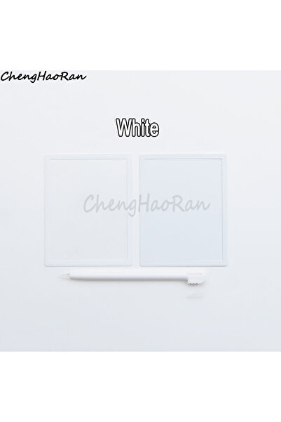 Choice غطاء شاشة LCD أبيض مكون من قطعة واحدة علوي + إطار سفلي وعدسة بلاستيكية وقلم لجهاز ألعاب NDSL DS Lit