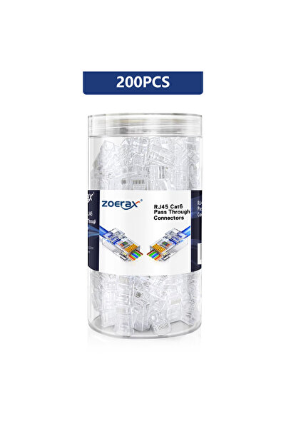 Choice5 200 قطعة شفافة من ZOERAX 200/100/50 قطعة من موصلات RJ45 Cat6 CAT5E ال...