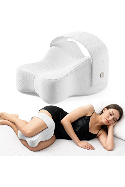 Choice 35x25x15cm WHITE Memory Foam Knee Pillow Orthopaedic Leg Pillow Sleeping Orthopedic Sciatica Back Hi