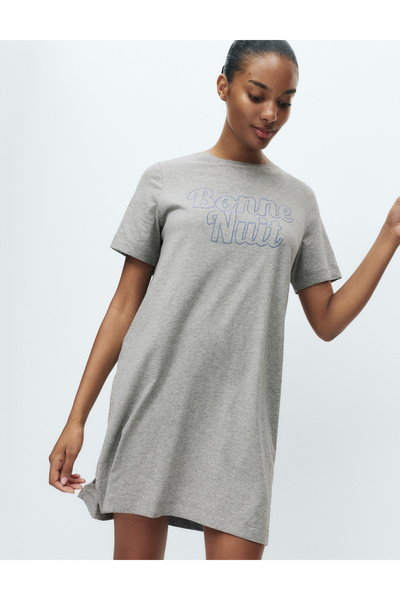 Marks & Spencer Cool Comfort Sloganlı Gecelik