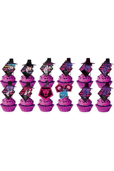 Miniso 12 قطعة أخرى من زينة كعكة ساجا بويز كي بوب صائدو الشياطين لحفلات أعياد الميلاد بالونات أيدول الخاصة بك