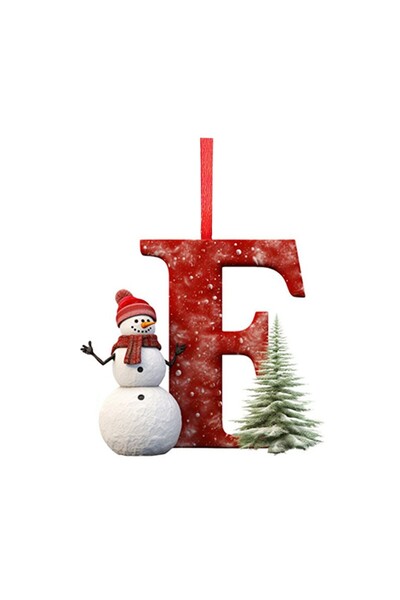 Choice مقاس واحد F زينة شجرة عيد الميلاد الجديدة قلادة حرف ثنائية الأبعاد من ...