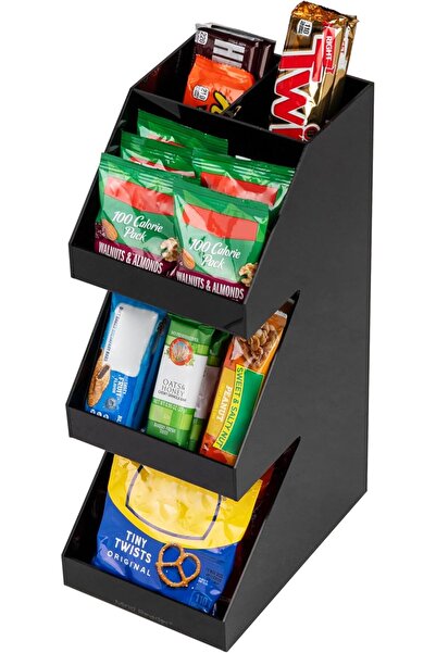 Slasa 3-Tier 5-Compartment Coffee, Tea & Condiment Dispenser Organizer (6×9×16 in)