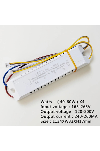Choice (40-60 واط) × 4 محول 240 واط LED ثلاثي الألوان لإضاءة LED AC220V محول ...