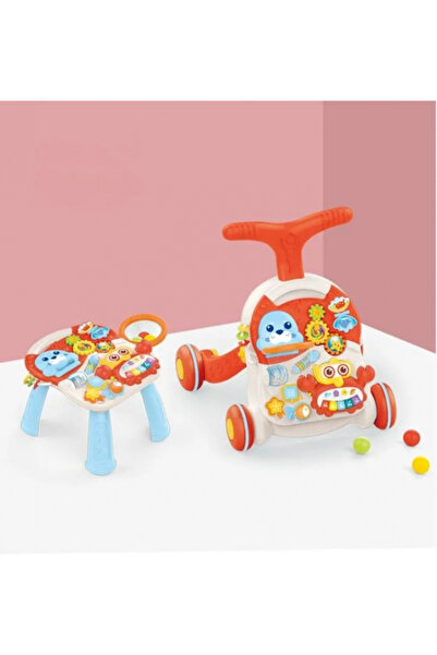 OEMN Premergător interactiv 2-în-1 cu animăluțe și centru de activități, Roșu