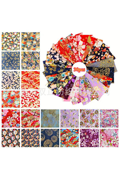 Choice 10CM 30PCS 30PCPrinted Japanese Style Fabric Kimono Clothing Cotton Fa...