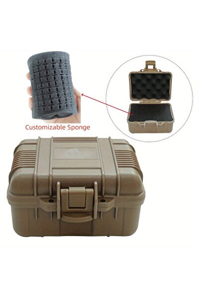Choice Brown Portable Plastic Small Tool Box With Anti-shock Foam,For Outdoor Storage Of Some Fragile Items
