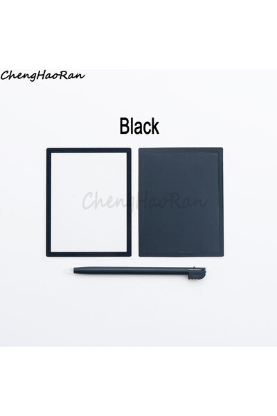 Choice غطاء شاشة LCD علوي أسود مكون من قطعة واحدة + إطار سفلي وعدسة بلاستيكية وقلم لجهاز ألعاب NDSL DS Lit