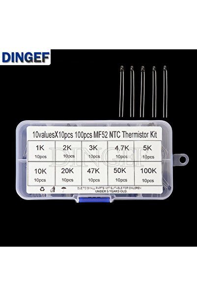 Choice 100 قطعة 10 قيم*10 قطعة طقم مقاوم حراري NTC MF52 NTC-MF52AT 1K 2K 3K 4...