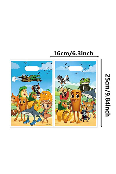 Choice6 10 قطع 17X25 سم style2 10 قطع تونغ تونغ ساهور ترالالو أكياس هدايا أكي...