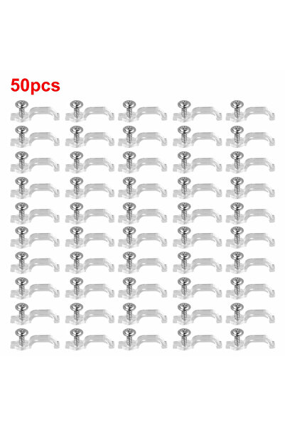 Choice مشابك تثبيت شريط LED من CLIPS-50، 100 قطعة، حامل إضاءة مع براغي، مشبك ...